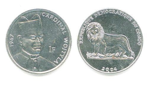 Congo D.R. KM157(U) 1 Franc Pope - 1967 β Lot of 30 representative product image