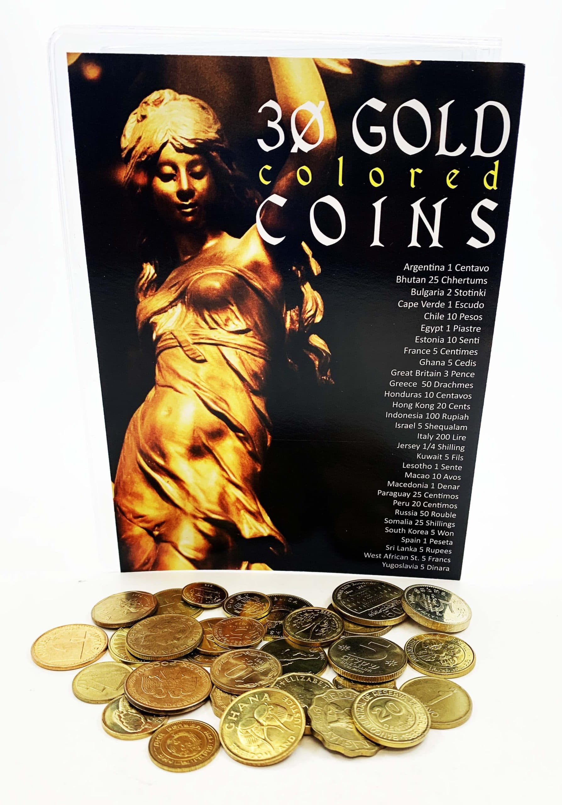 30 Gold Colored Coins from 30 Different Countries (C-U) representative product image