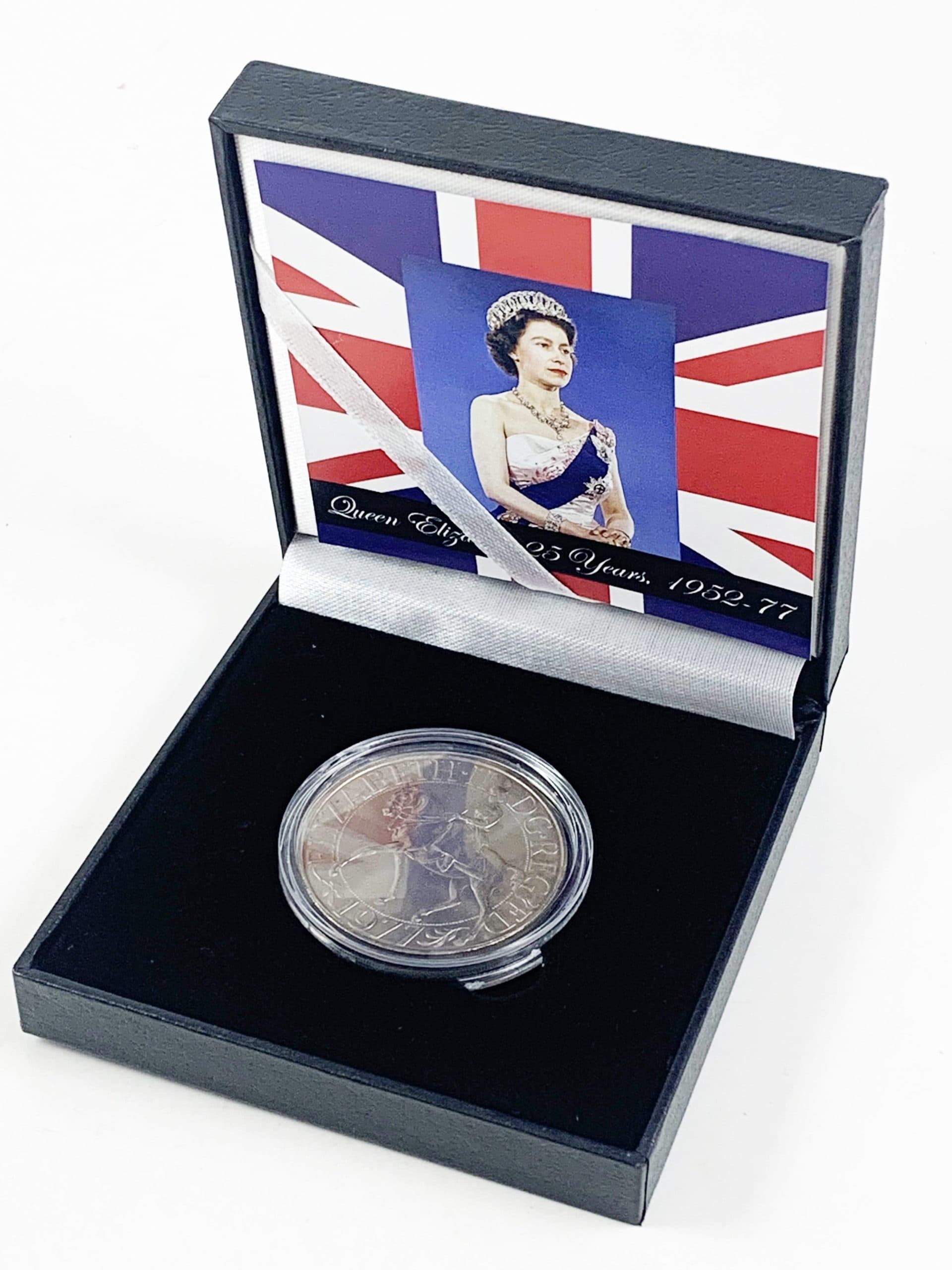 Queen Elizabeth II, Silver Jubilee Crown (1977) (Black Box) representative product image