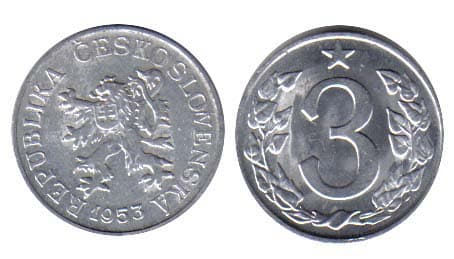 Czechoslovakia KM36&52(VF-XF) 3 Haleru β Lot of 80 representative product image