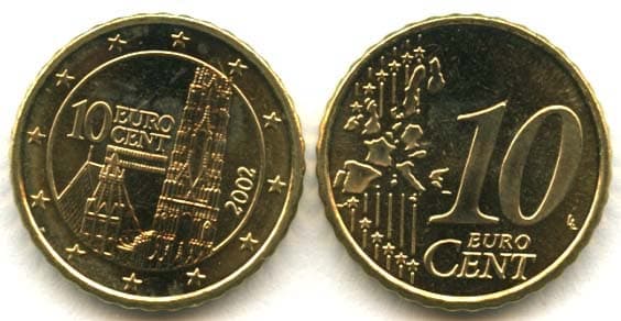 Austria KM3085(U) 10 Aust. Cents β Lot of 60 representative product image