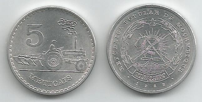 Mozambique KM101(U) 5 Meticais β Lot of 20 representative product image