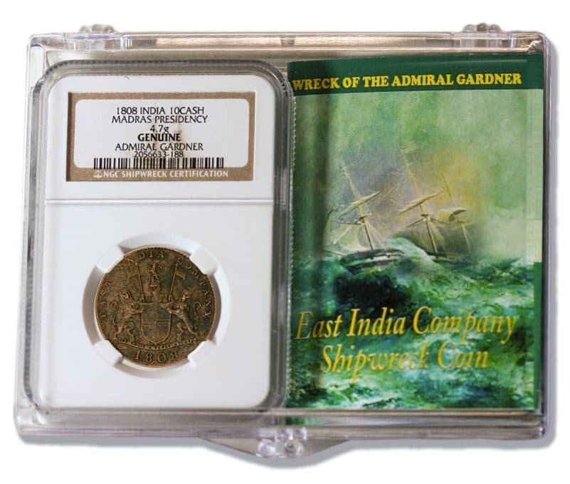 Admiral Gardner (1808) Shipwreck Treasure 10 Cash NGC (Clear Box)(HG) representative product image