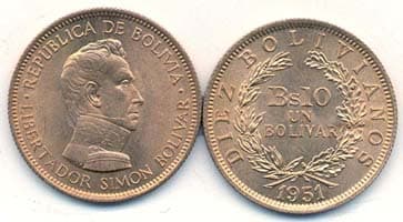 Bolivia KM186(U) 10 Bolivianos β Lot of 10 representative product image