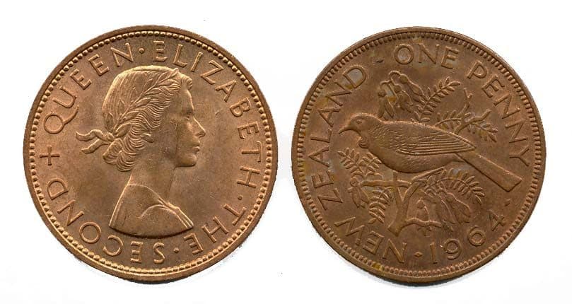 New Zealand KM24.1&2(F-VF) 1 Penny β Lot of 33 representative product image