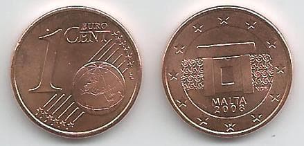 Malta KM125(U) 1 Cent β Lot of 100 representative product image