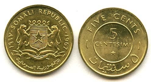 Somalia KM6(U) 5 Centiesmi β Lot of 25 representative product image