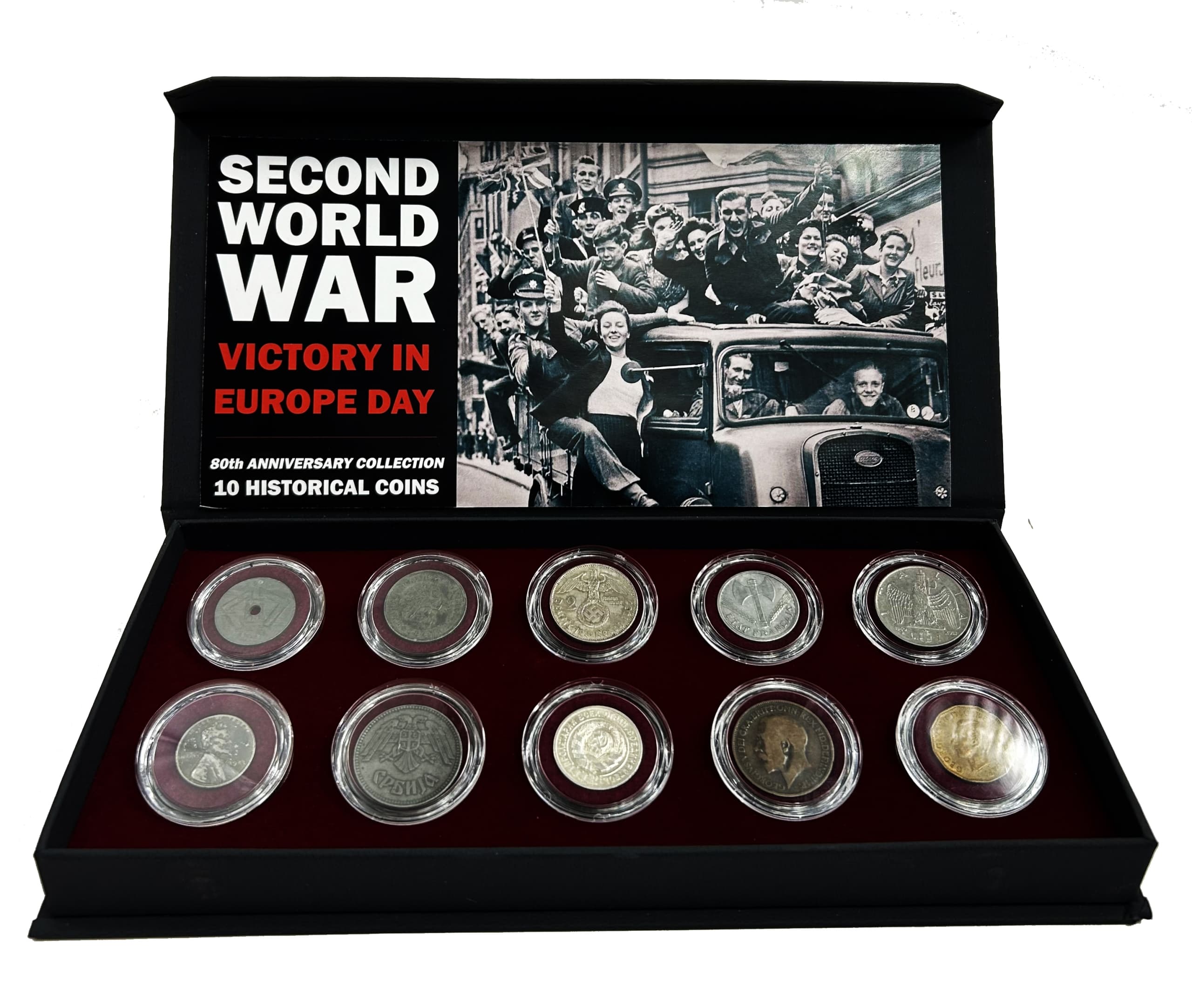 Victory in Europe Day, 1945-2025-80th Anniversary / 10 Coin Boxed Collection representative product image
