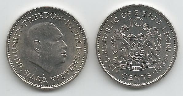 Sierra Leone KM34(U) 10 Cents – Lot of 20 representative product image
