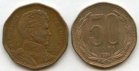 Chile KM219.2(VF) 50 Pesos β Lot of 30 representative product image