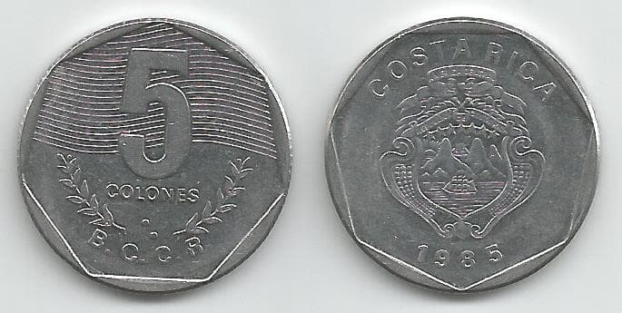 Costa Rica KM214(U) 5 Colones β Lot of 30 representative product image