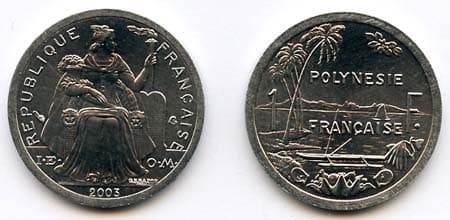French Polynesia KM11(U) 1 Franc β Lot of 70 representative product image