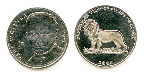 Congo D.R. KM156(U) 1 Franc Pope - 1946 β Lot of 30 representative product image