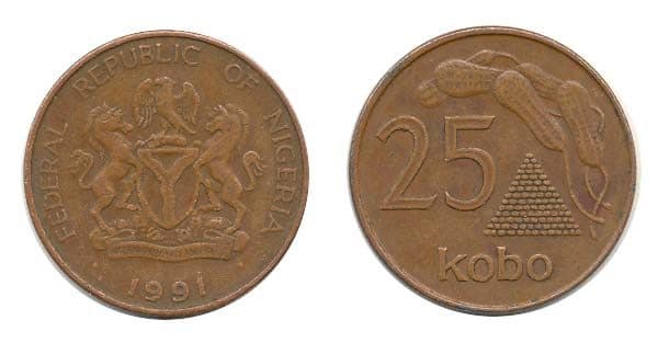 Nigeria KM11a(VF) 25 Kobo β Lot of 25 representative product image