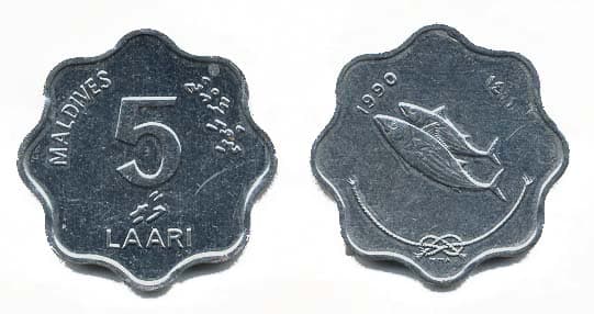 Maldives KM69(U) 5 Laari β Lot of 55 representative product image