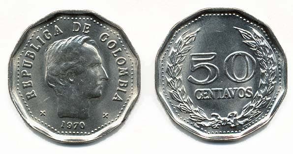 Colombia KM244.1(U) 50 Centavos β Lot of 40 representative product image