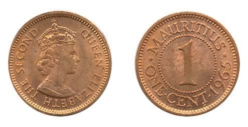 Mauritius KM31(U) 1 Cent β Lot of 10 representative product image