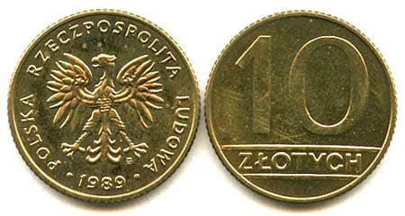 Poland KM152.2(U) 10 Zlotych β Lot of 40 representative product image