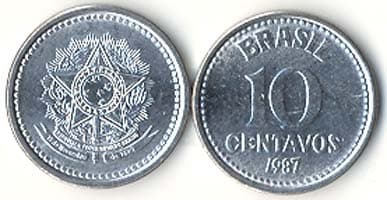 Brazil KM602(U) 10 Centavos β Lot of 100 representative product image