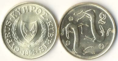 Cyprus KM54.3(U) 2 Cents (goats) β Lot of 100 representative product image