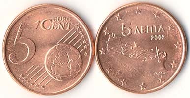 Greece KM183(U) 5 Gree. Cents * β Lot of 70 representative product image
