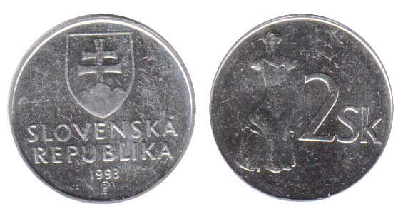 Slovak Republic KM13(U) 2 Koruny β Lot of 45 representative product image