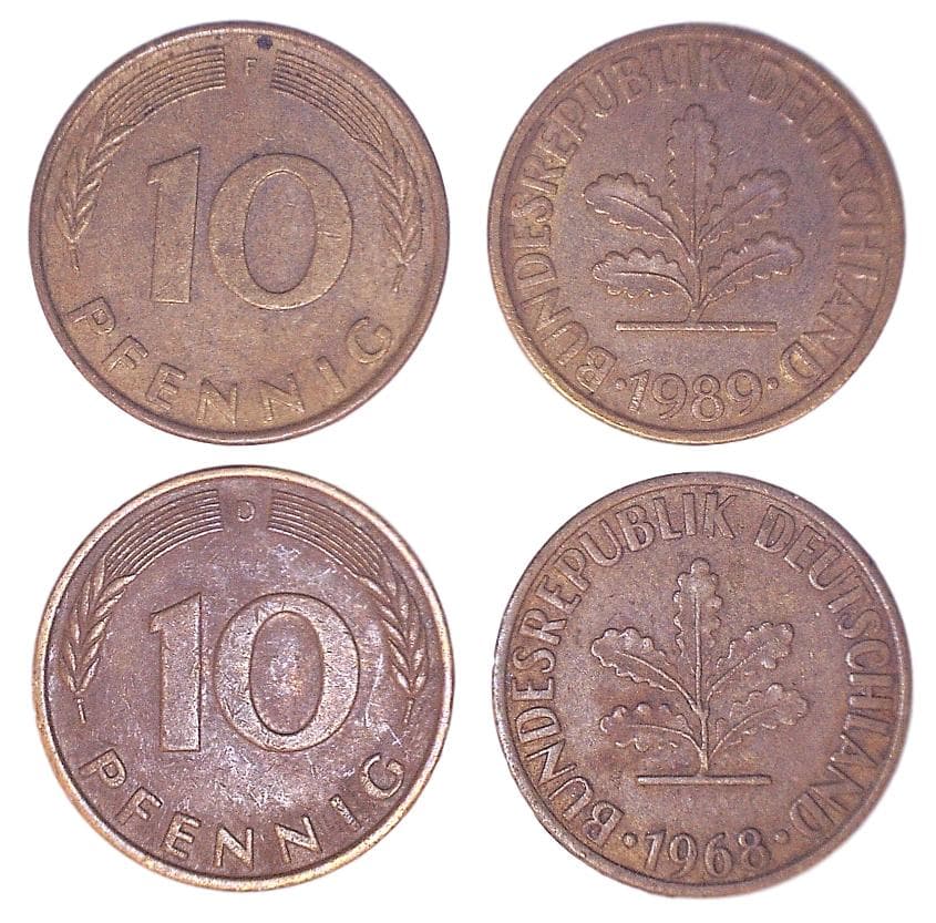 Germany KM108(F-VF) 10 Pfennig β Lot of 150 representative product image