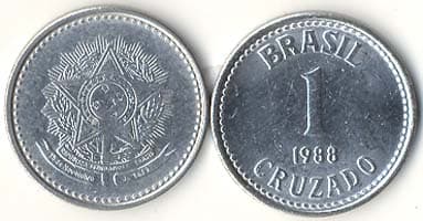 1,000 Brazil KM605(U) 1 Cruzado Bulk World Coins representative product image