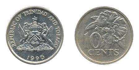 Trinidad & Tobago KM31(XF) 10 Cents β Lot of 100 representative product image