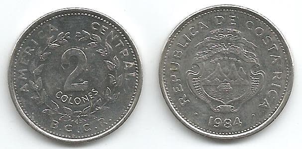 Costa Rica KM211.1&.2(AU) 2 Colones β Lot of 59 representative product image