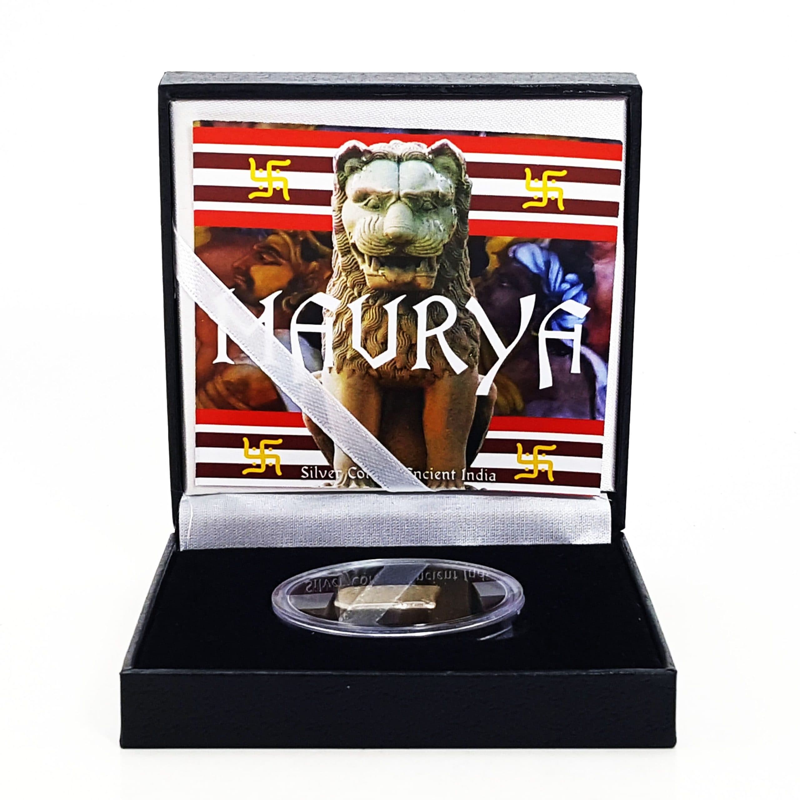 Mauryan Empire: Silver Punch Mark Coin of Ancient India (budget box) representative product image