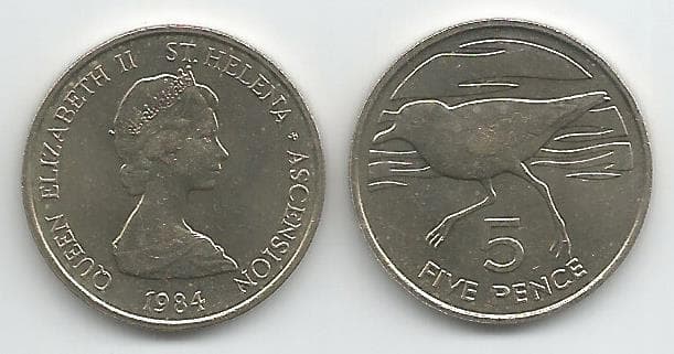 St. Helena KM3(U) 5 Pence β Lot of 15 representative product image