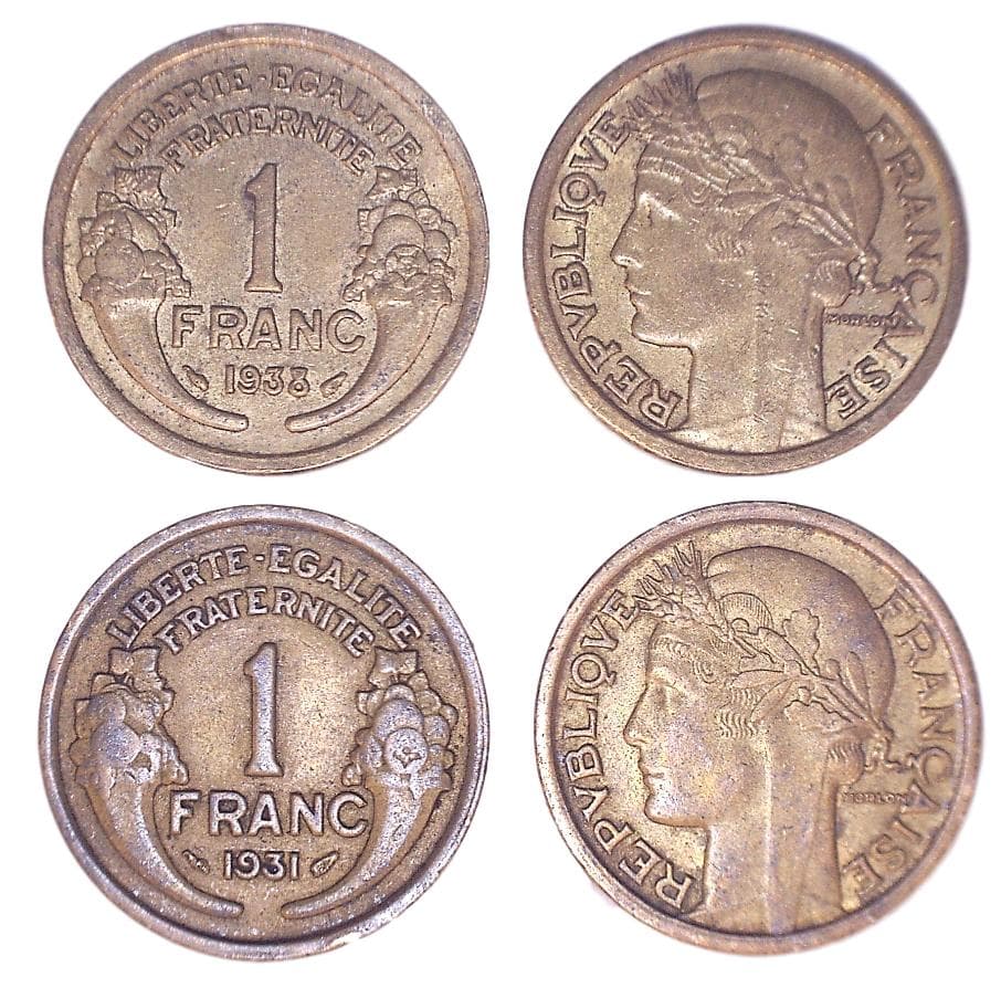 France KM885(VF) 1 Franc - 1931 β Lot of 16 representative product image