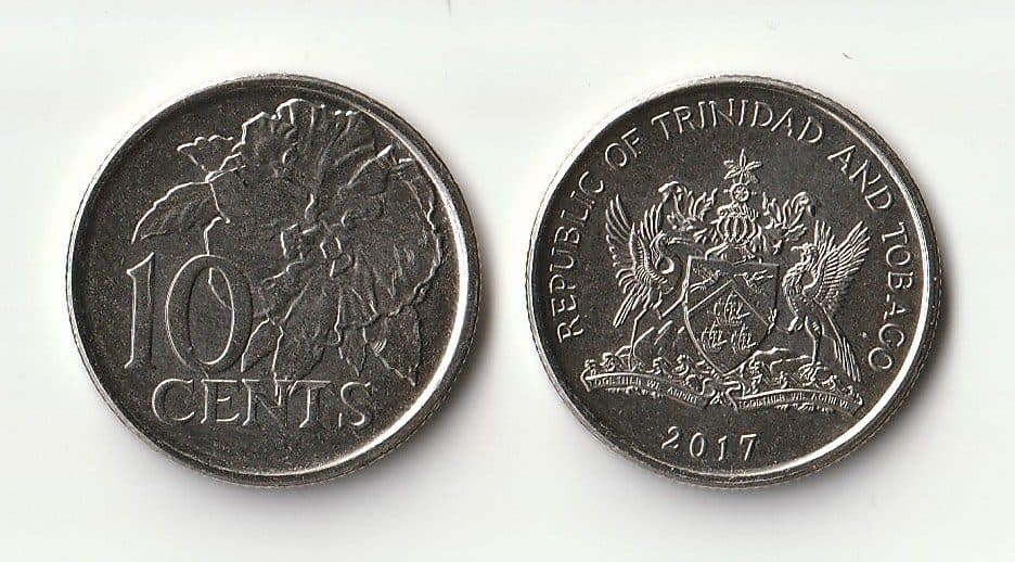 Trinidad & Tobago KM31(2017)(U) 10 Cents β Lot of 100 representative product image