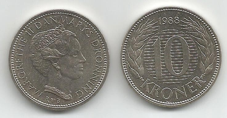 Denmark KM864(U) 10 Kroner β Lot of 6 representative product image