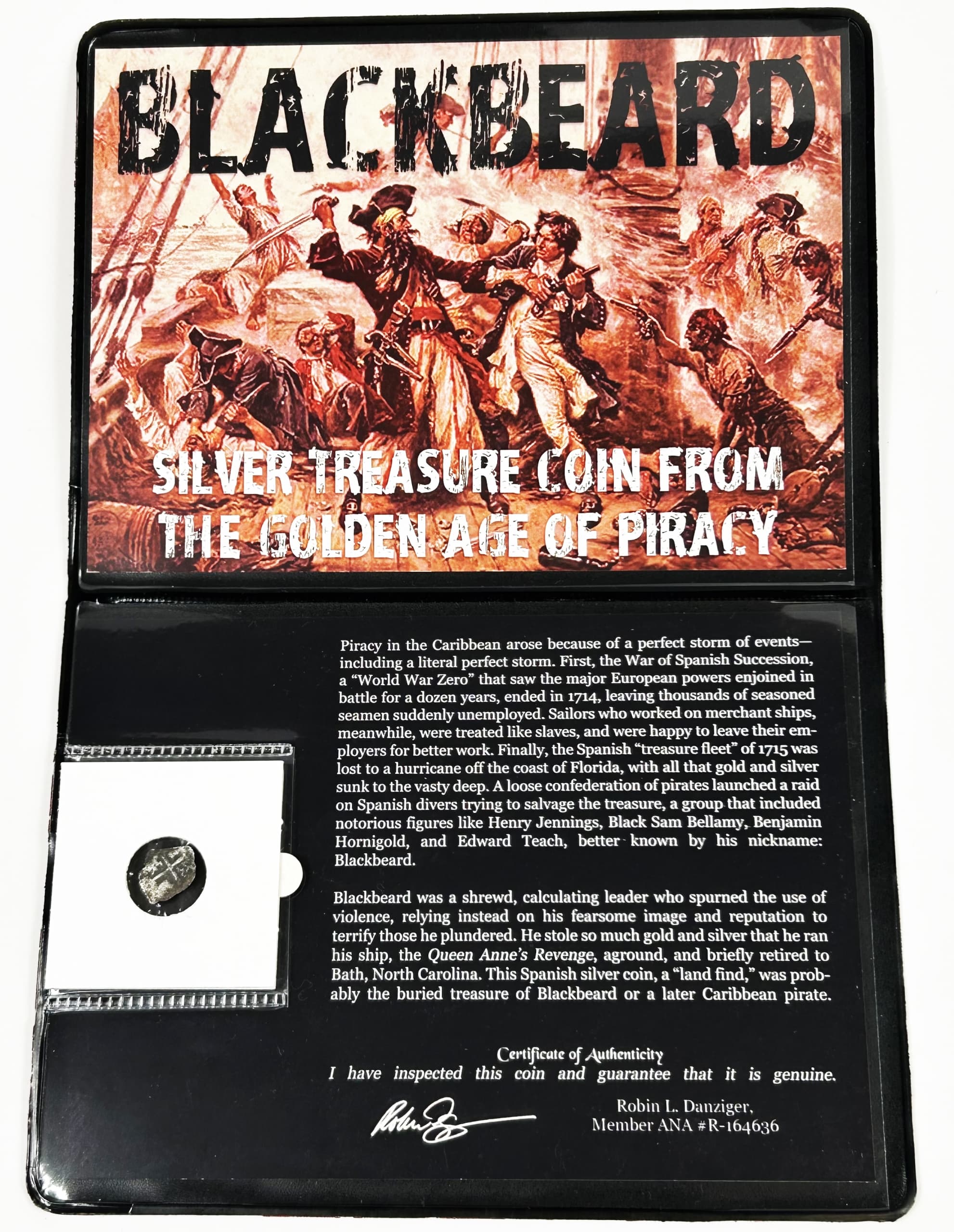 Blackbeard: Silver Treasure Coin from the Golden Age of Piracy (album) (half real) representative product image