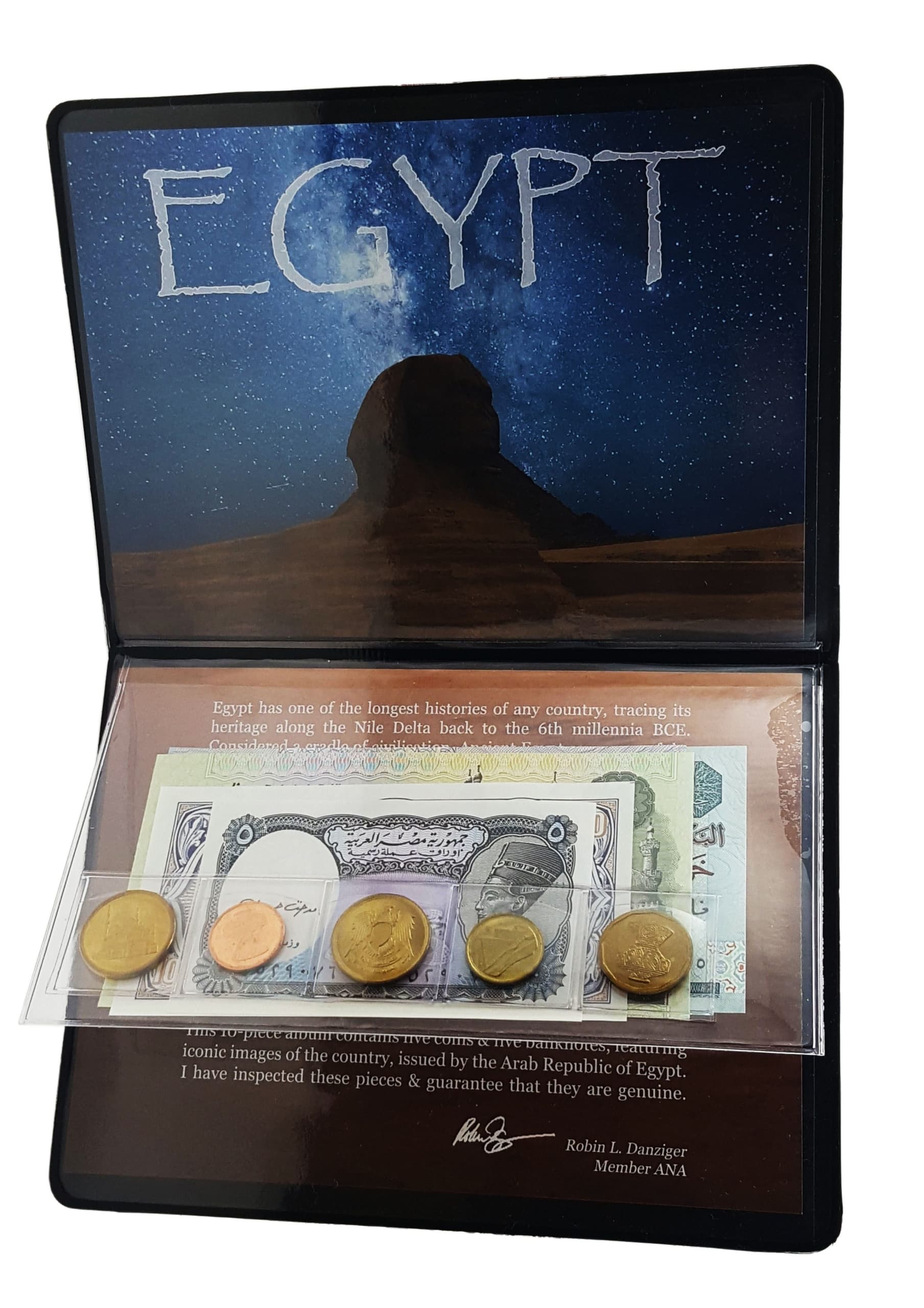 Egypt: 5 Banknotes, 5 Coins (deluxe portfolio album) representative product image