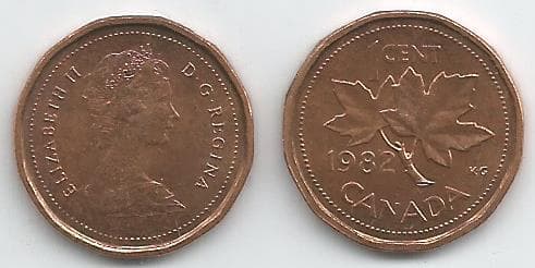 Canada KM132(U) 1 Cent β Lot of 59 representative product image