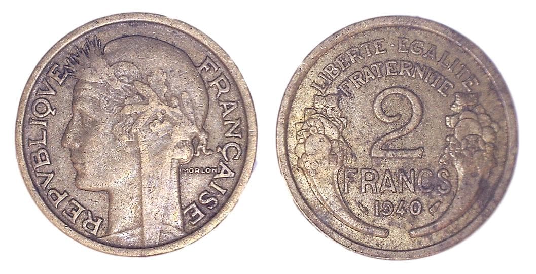 France KM886(VF) 2 Francs β Lot of 24 representative product image