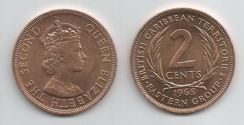 British East Caribbean KM3(U) 2 Cents β Lot of 25 representative product image