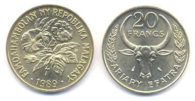 Madagascar KM12(U) 20 Francs β Lot of 12 representative product image