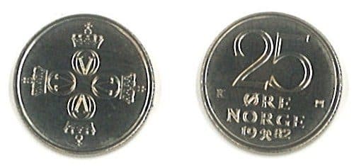 Norway KM417(U) 25 Ore β Lot of 50 representative product image
