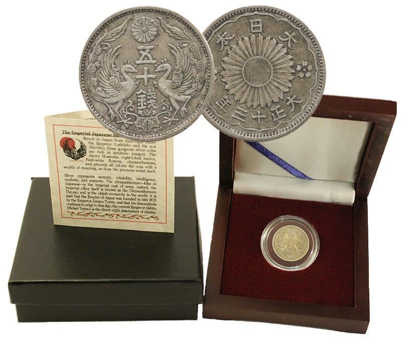 Imperial Japan: Box of Silver Japanese Coin (One-Coin Box) representative product image