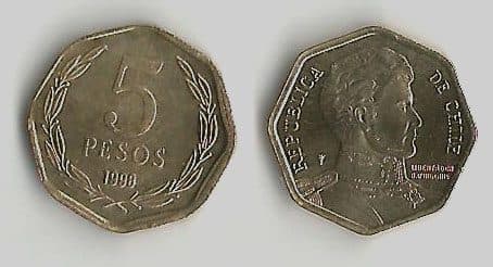 Chile KM232(U) 5 Pesos β Lot of 100 representative product image