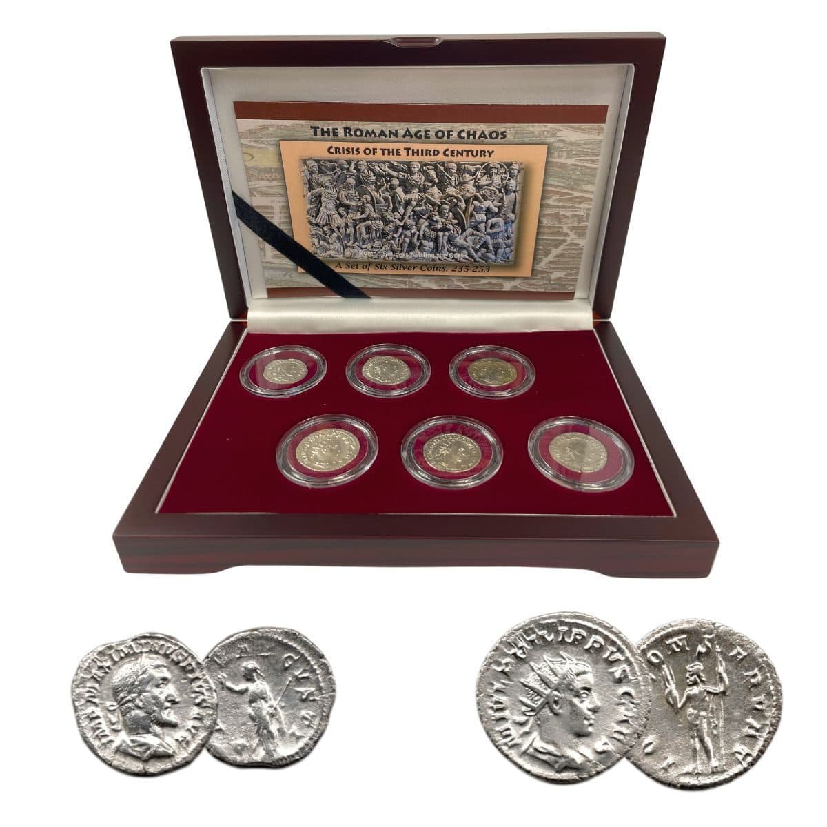 The Age of Chaos: Box of 6 Roman Coins from the Crisis of Third Century (Six-Coin Box) representative product image