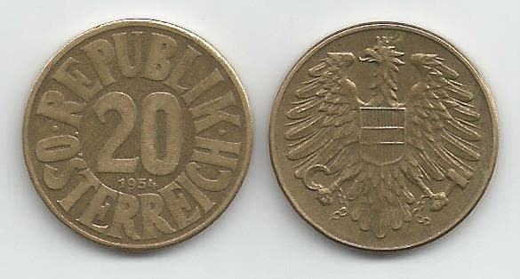 Austria KM2877(VF) 20 Groschen β Lot of 59 representative product image