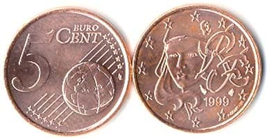 France KM1284(U) 5 Euro. Cents * β Lot of 60 representative product image