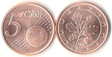 Germany KM209(U) 5 Germ. Cents * β Lot of 100 representative product image