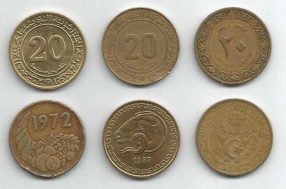 Algeria KMMIX20C(VF) 20 Centimes Mix β Lot of 23 representative product image