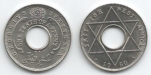 British West Africa KM26(U) 1/10 Penny β Lot of 8 representative product image